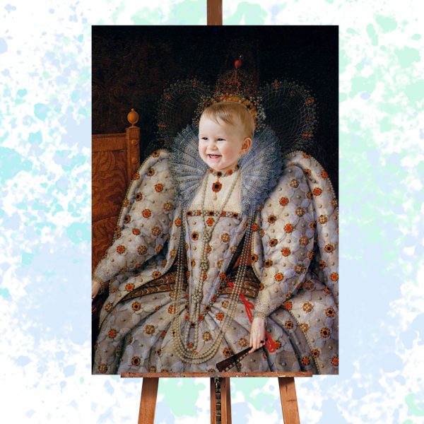 Queen Elizabeth Royal Baby Portrait