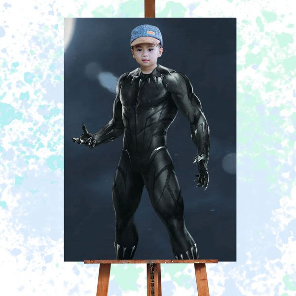 Blackpanther Super Hero Baby Portrait