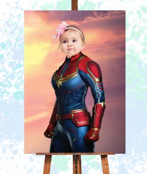 Captain Marvel Super Hero Baby Portrait