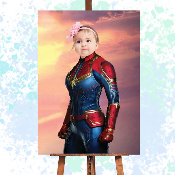 Captain Marvel Super Hero Baby Portrait