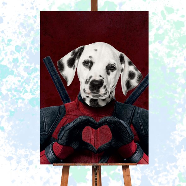 Deadpool Super Hero Pet Portrait